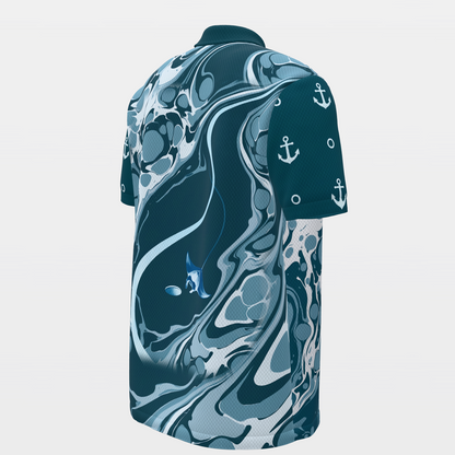 Water Hazard Glide Golf Polo Shirt – Back Right product view