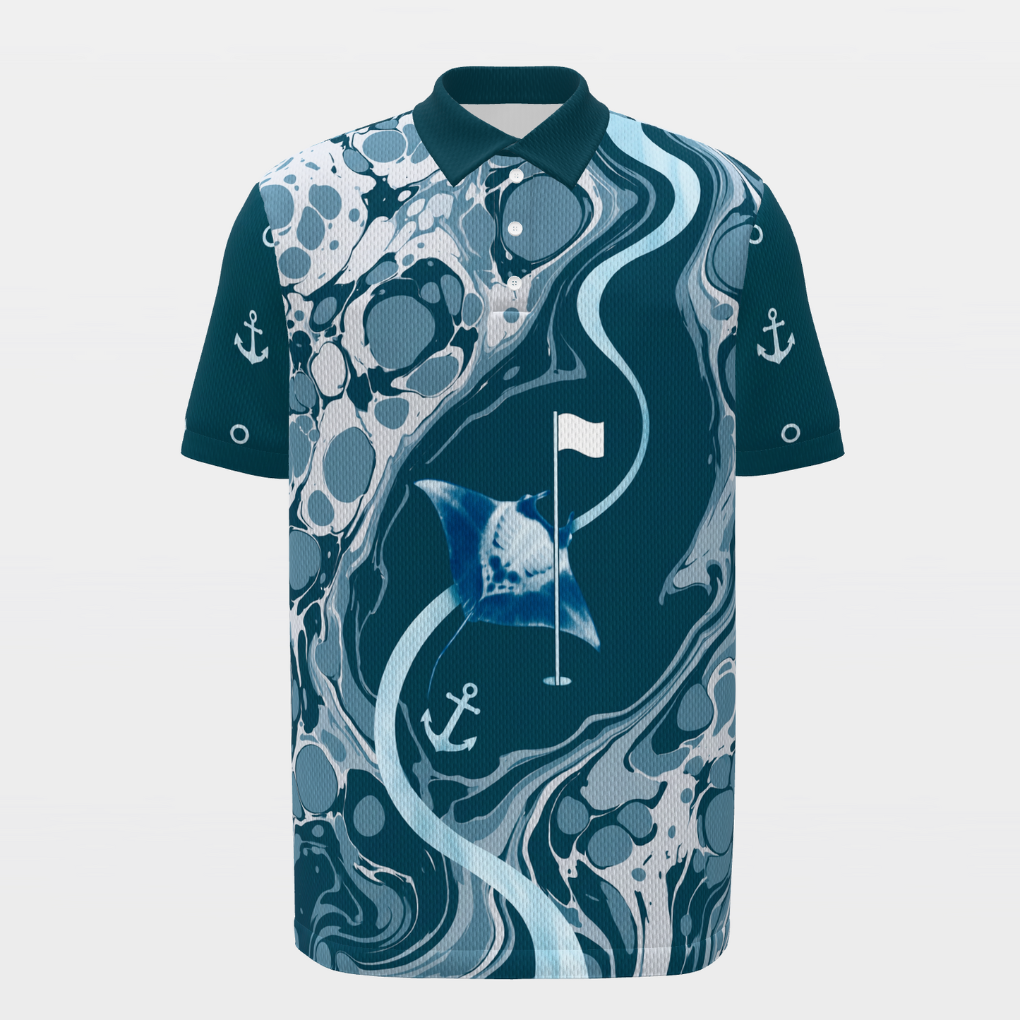 Water Hazard Glide Golf Polo Shirt – Front product view