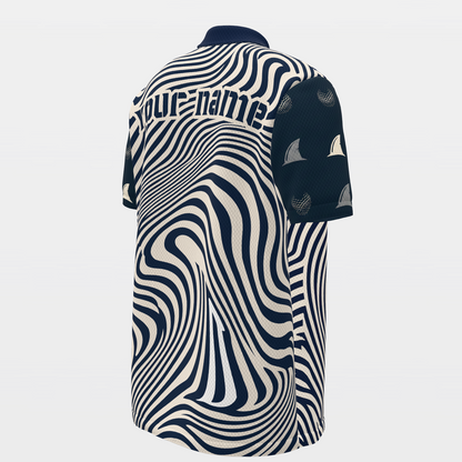 Bite the Dogleg Golf Polo Shirt – Back Right product view