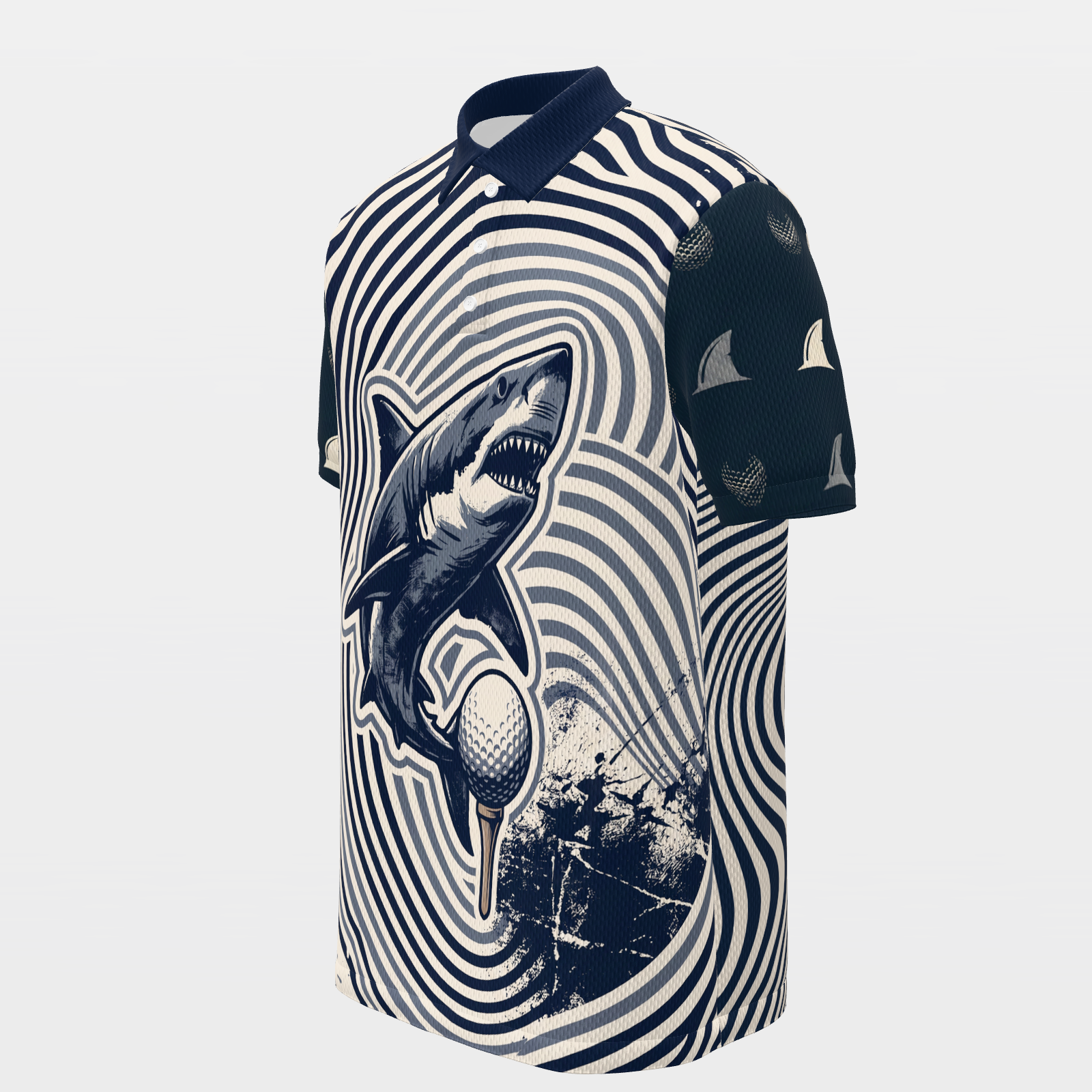 Bite the Dogleg Golf Polo Shirt – Front Left product view
