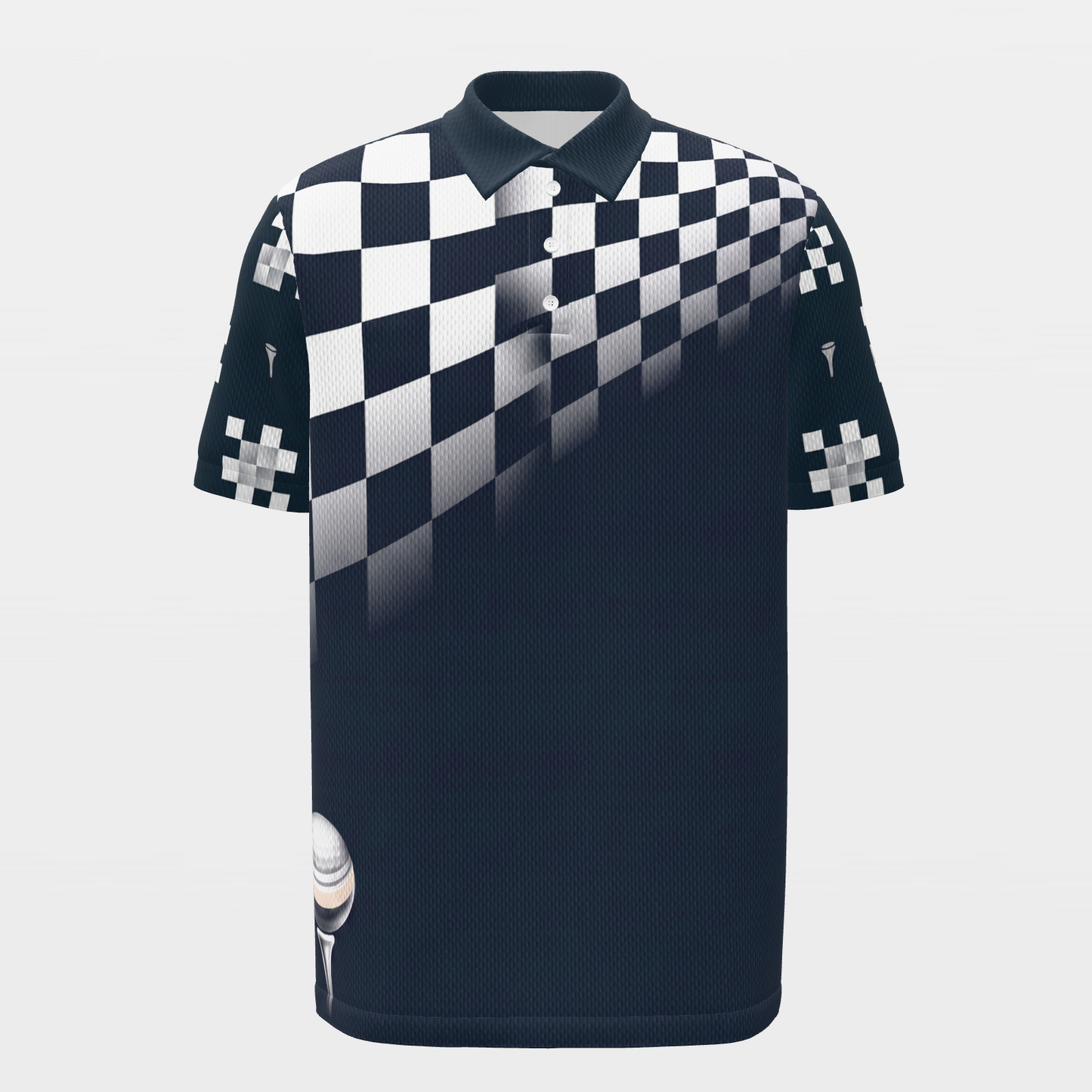 Ball in the Bite Zone Golf Polo Shirt – Front product view
