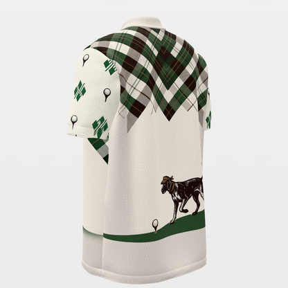 Ball Finder at the Turn Golf Polo Shirt – Back Left product view