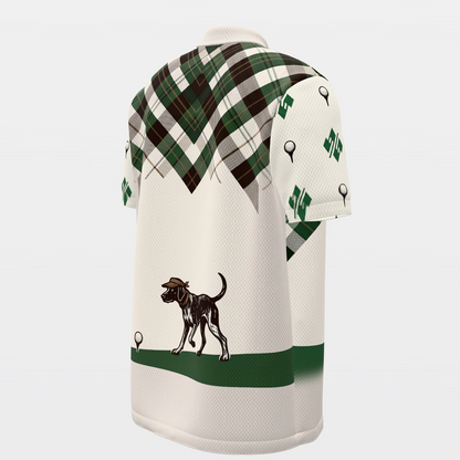 Ball Finder at the Turn Golf Polo Shirt – Back Right product view