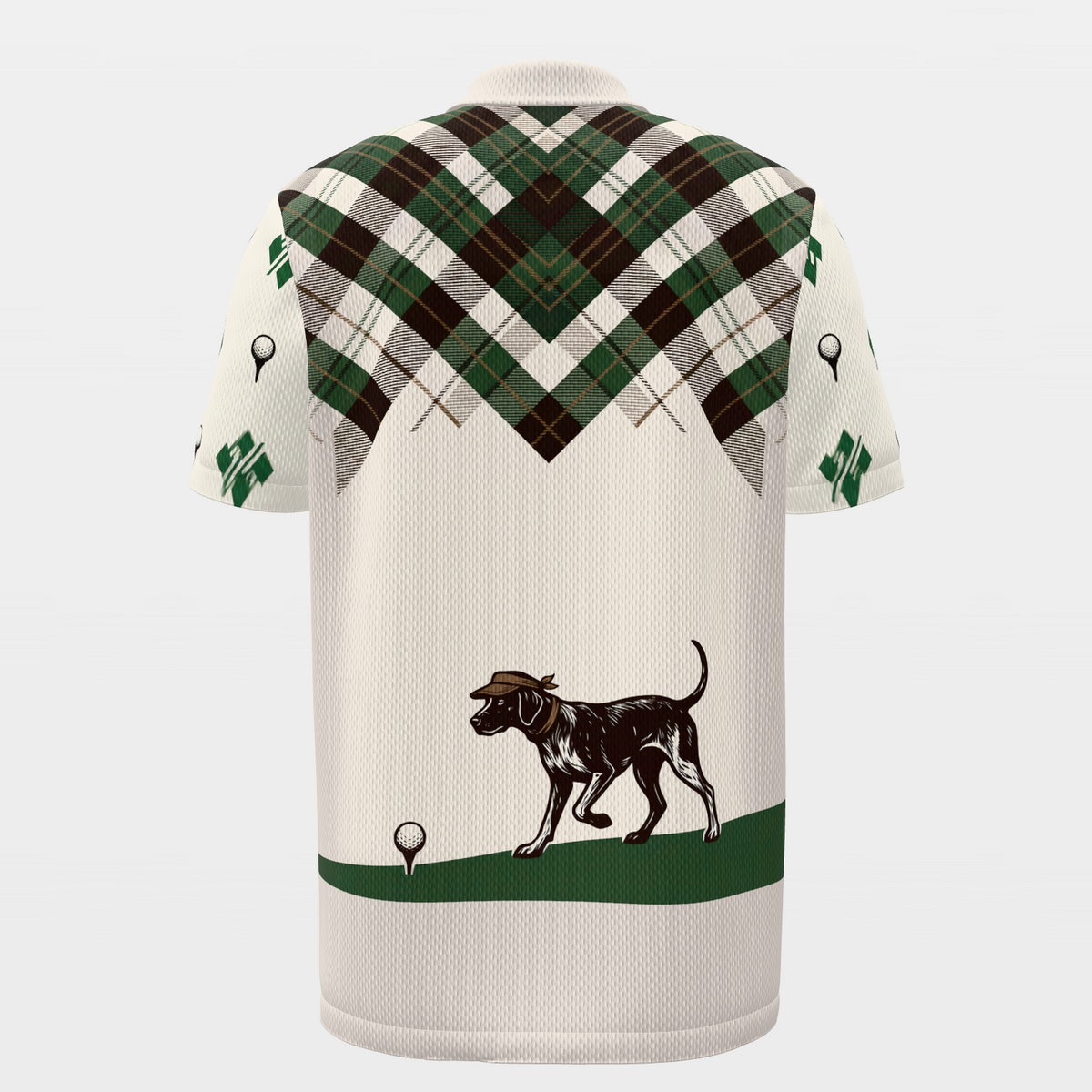 Ball Finder at the Turn Golf Polo Shirt – Back product view