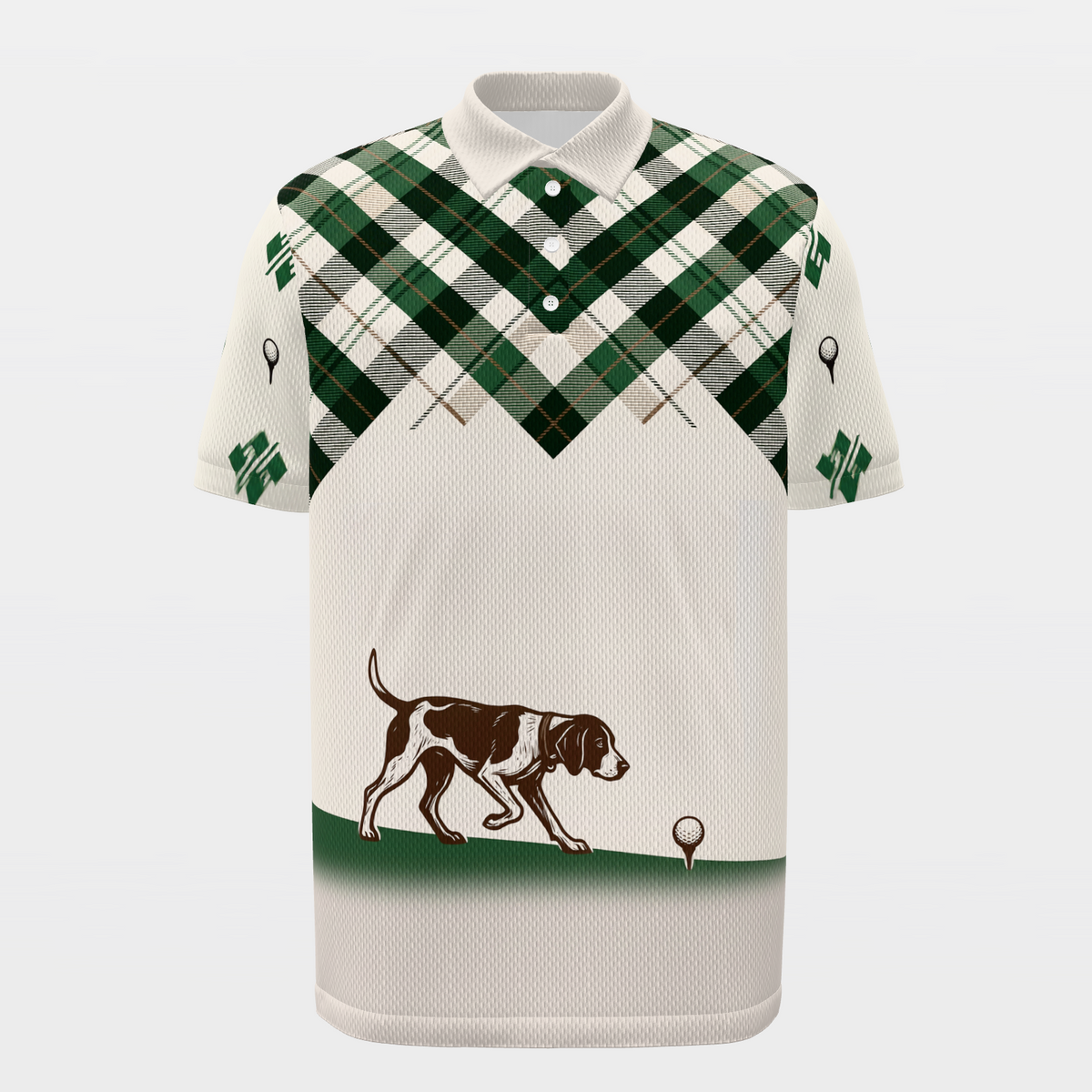 Ball Finder at the Turn Golf Polo Shirt – Front product view