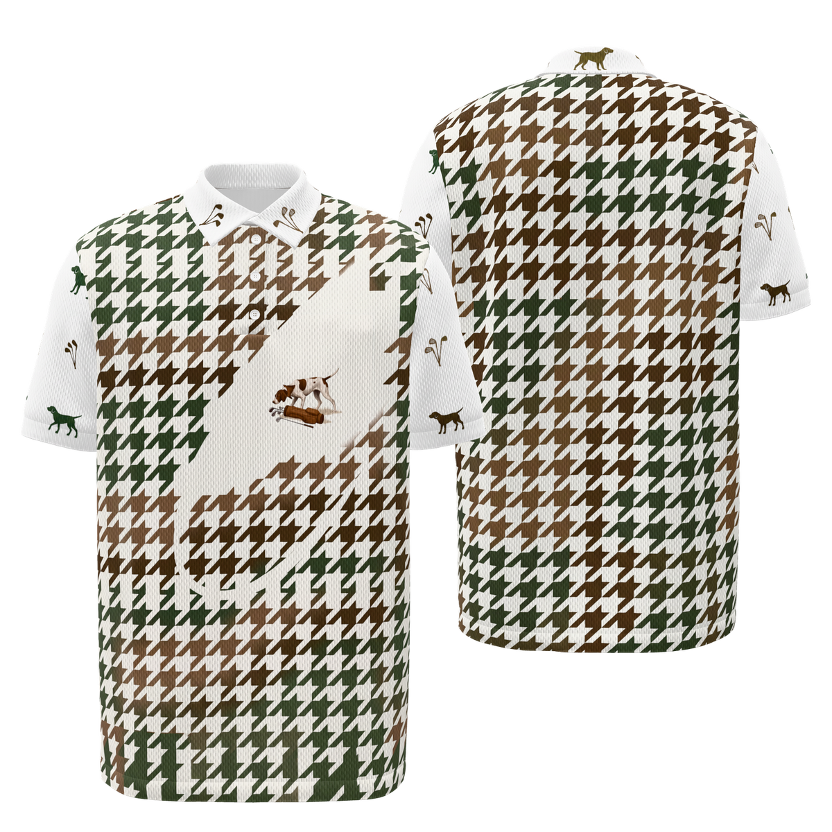 Clubhouse Companion Mark Golf Polo Shirt – Front Back product view
