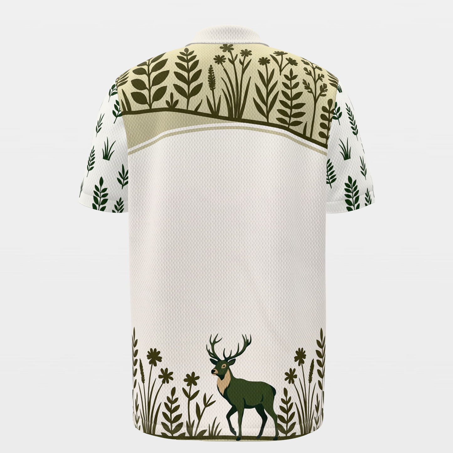 Quiet Green at Dawn Golf Polo Shirt – Back product view
