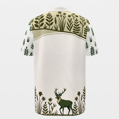 Quiet Green at Dawn Golf Polo Shirt – Back product view