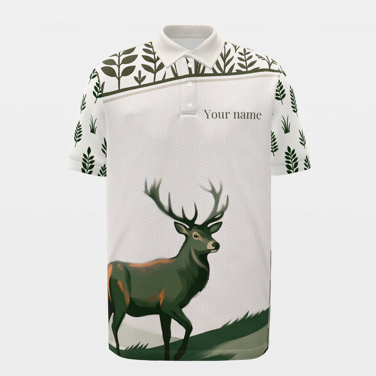Quiet Green at Dawn Golf Polo Shirt – Front product view