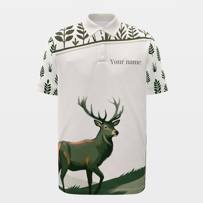 Quiet Green at Dawn Golf Polo Shirt – Front product view