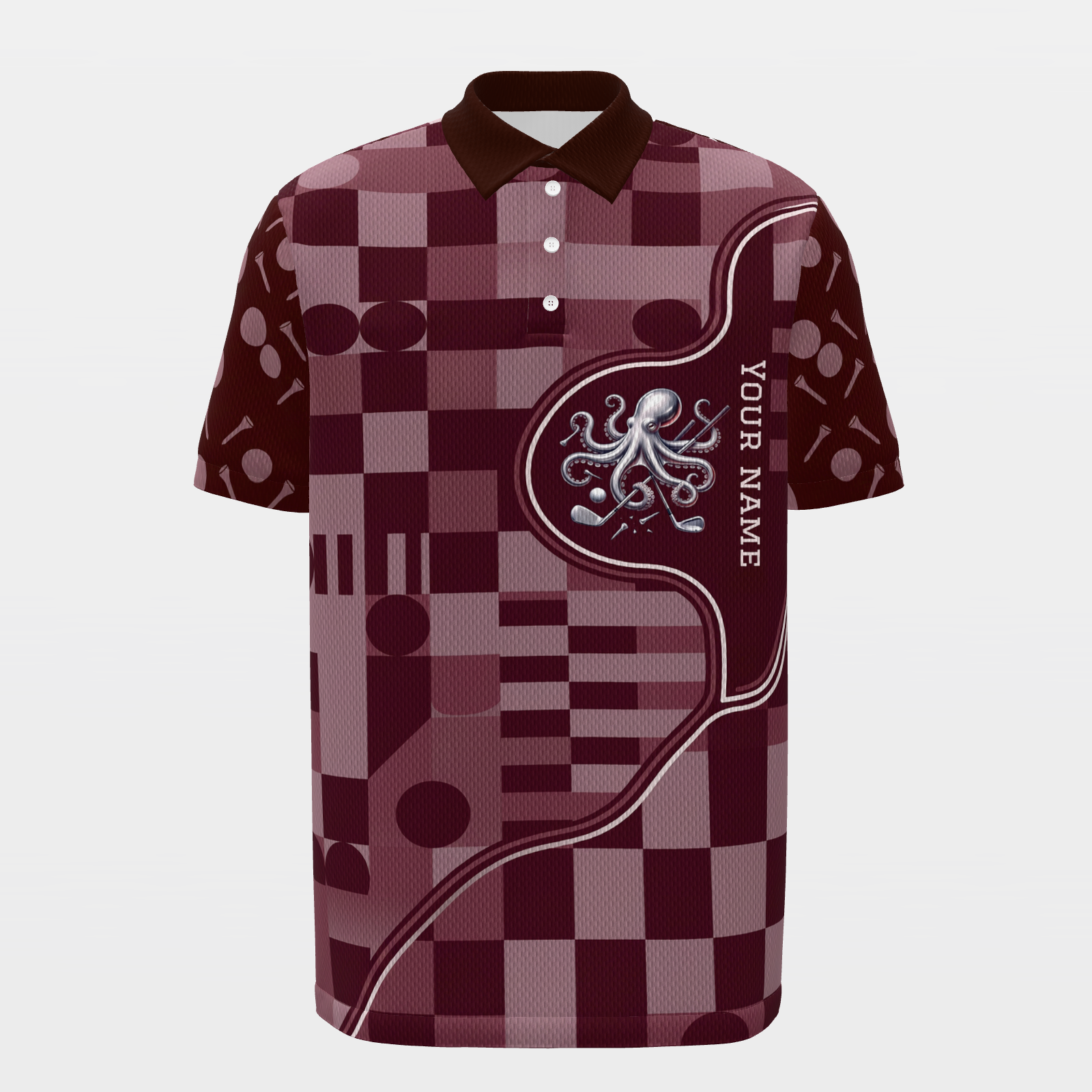 Eight Ways Through Golf Polo Shirt – Front product view