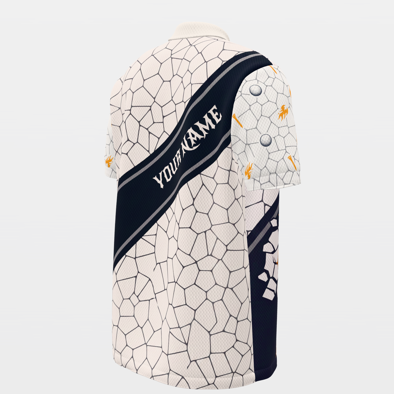 Fissure Flight Golf Polo Shirt – Back Right product view