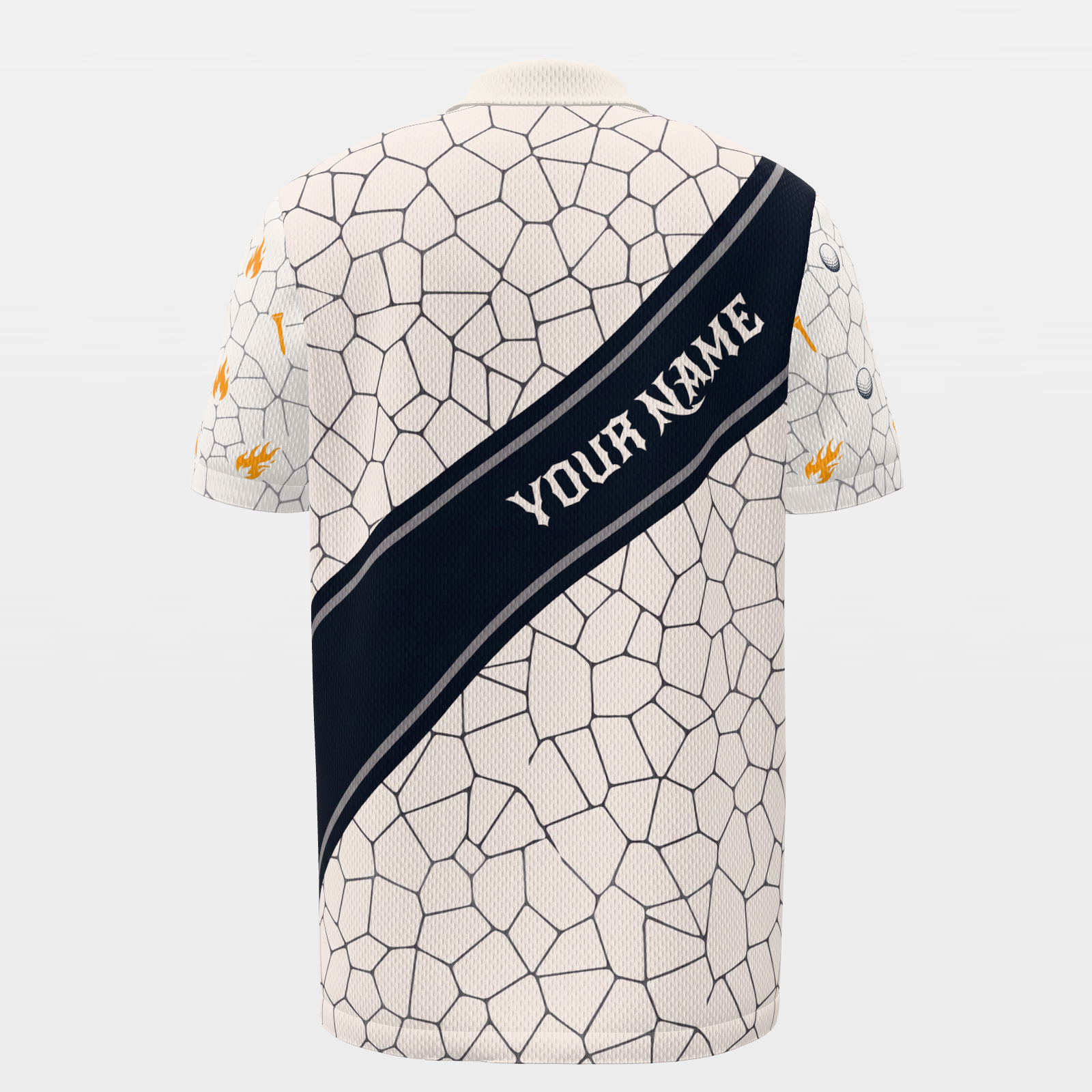 Fissure Flight Golf Polo Shirt – Back product view