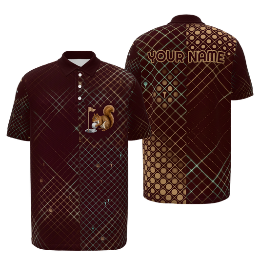 Cup Thief Mark Golf Polo Shirt – Front Back product view
