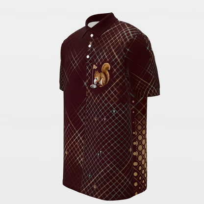 Cup Thief Mark Golf Polo Shirt – Front Left product view