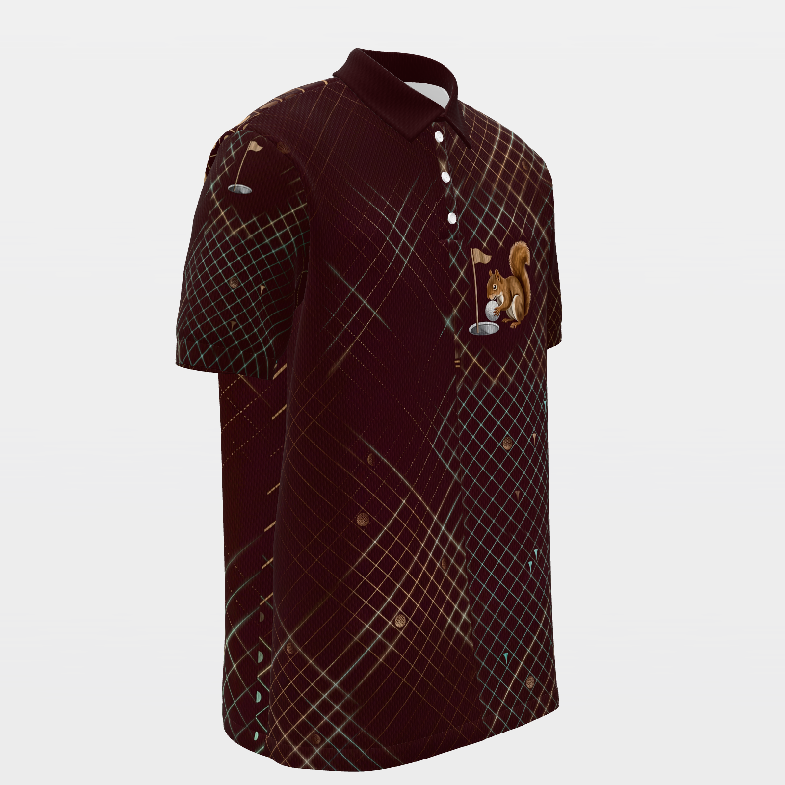 Cup Thief Mark Golf Polo Shirt – Front Right product view