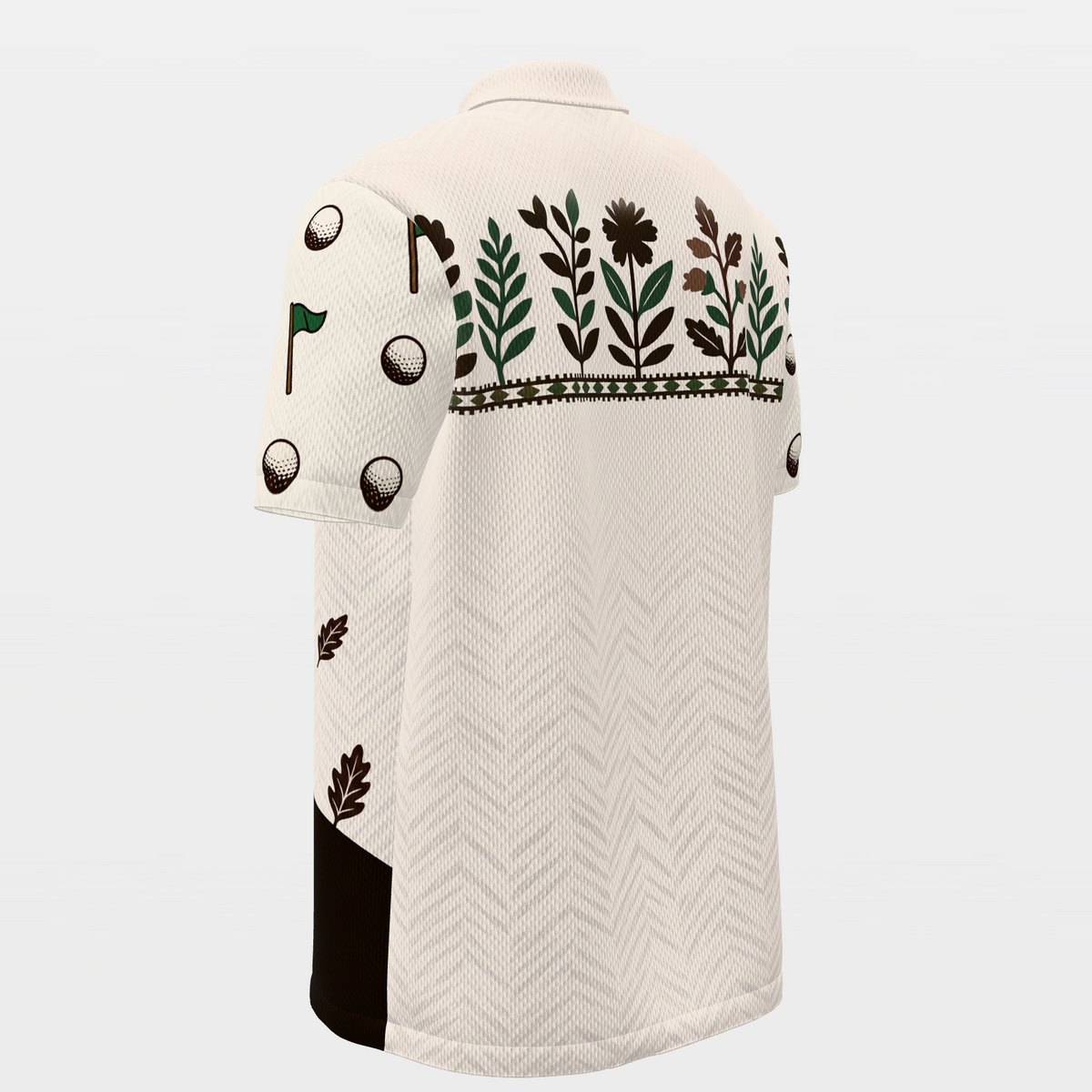 Green-Side Getaway Golf Polo Shirt – Back Left product view