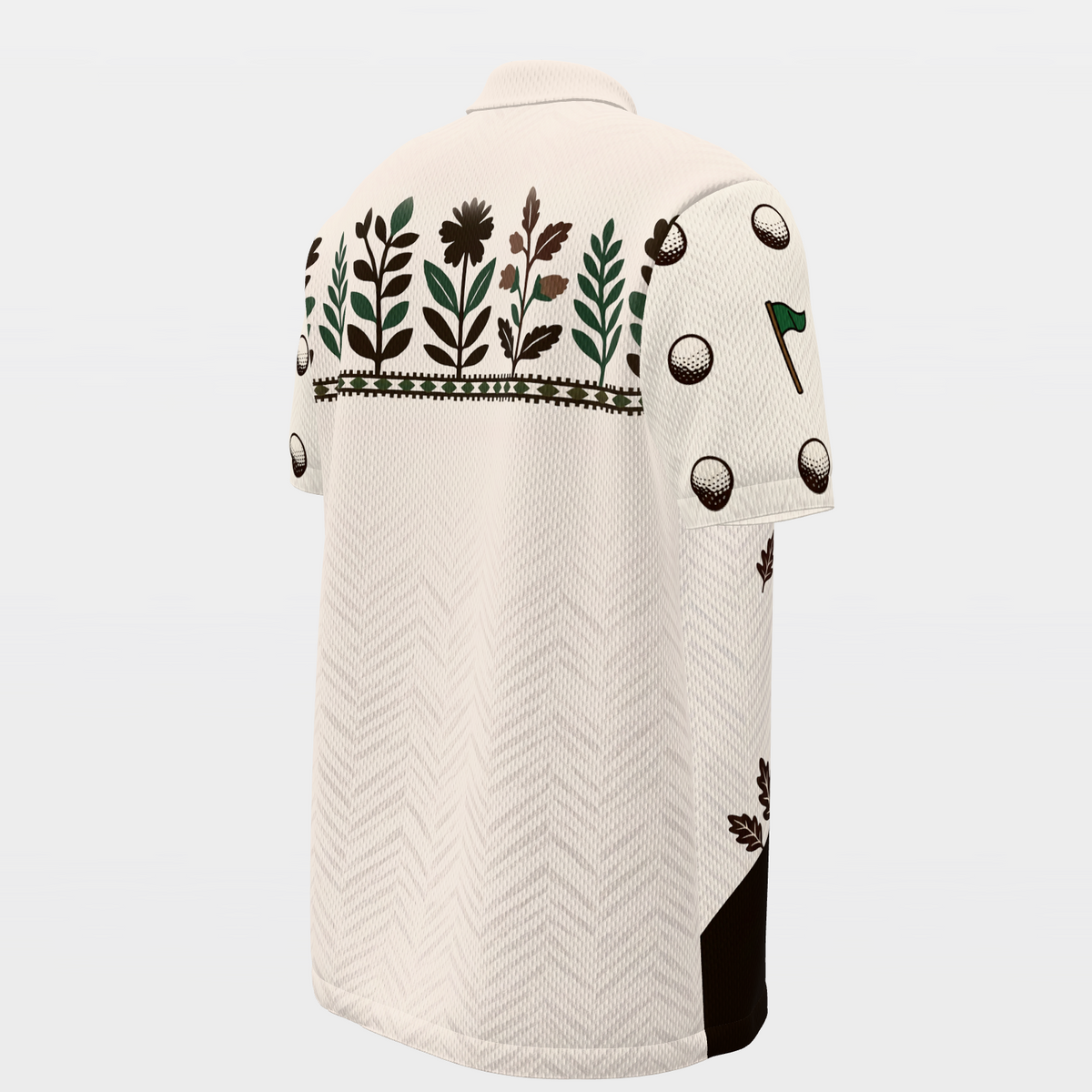 Green-Side Getaway Golf Polo Shirt – Back Right product view