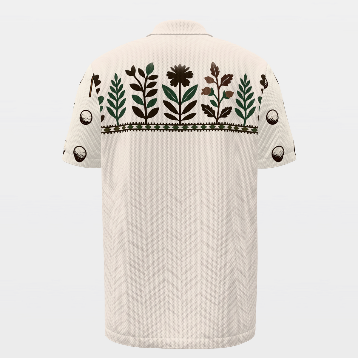 Green-Side Getaway Golf Polo Shirt – Back product view