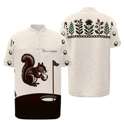 Green-Side Getaway Golf Polo Shirt – Front Back product view