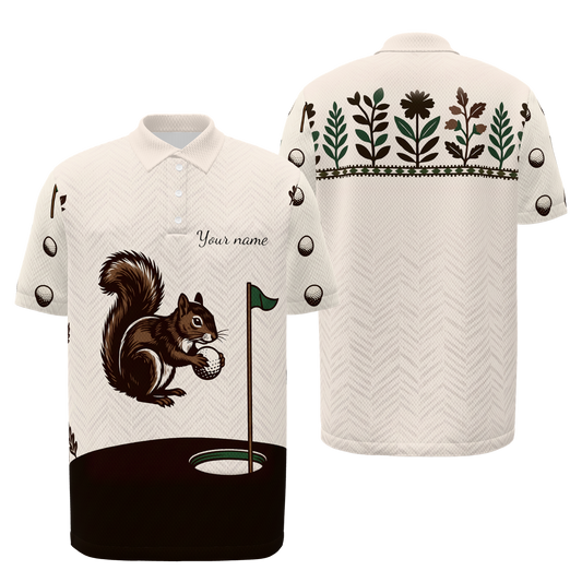 Green-Side Getaway Golf Polo Shirt – Front Back product view