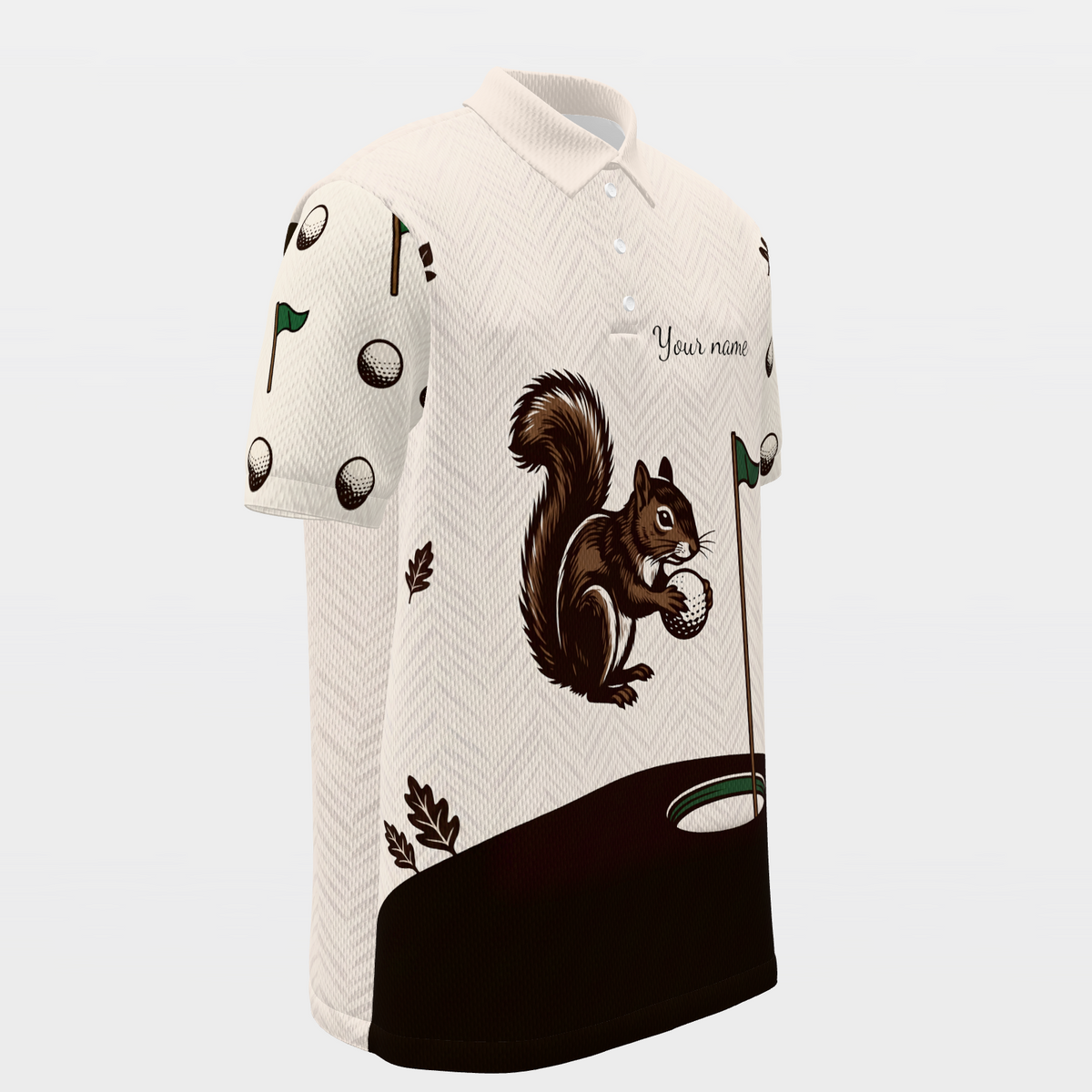 Green-Side Getaway Golf Polo Shirt – Front Right product view