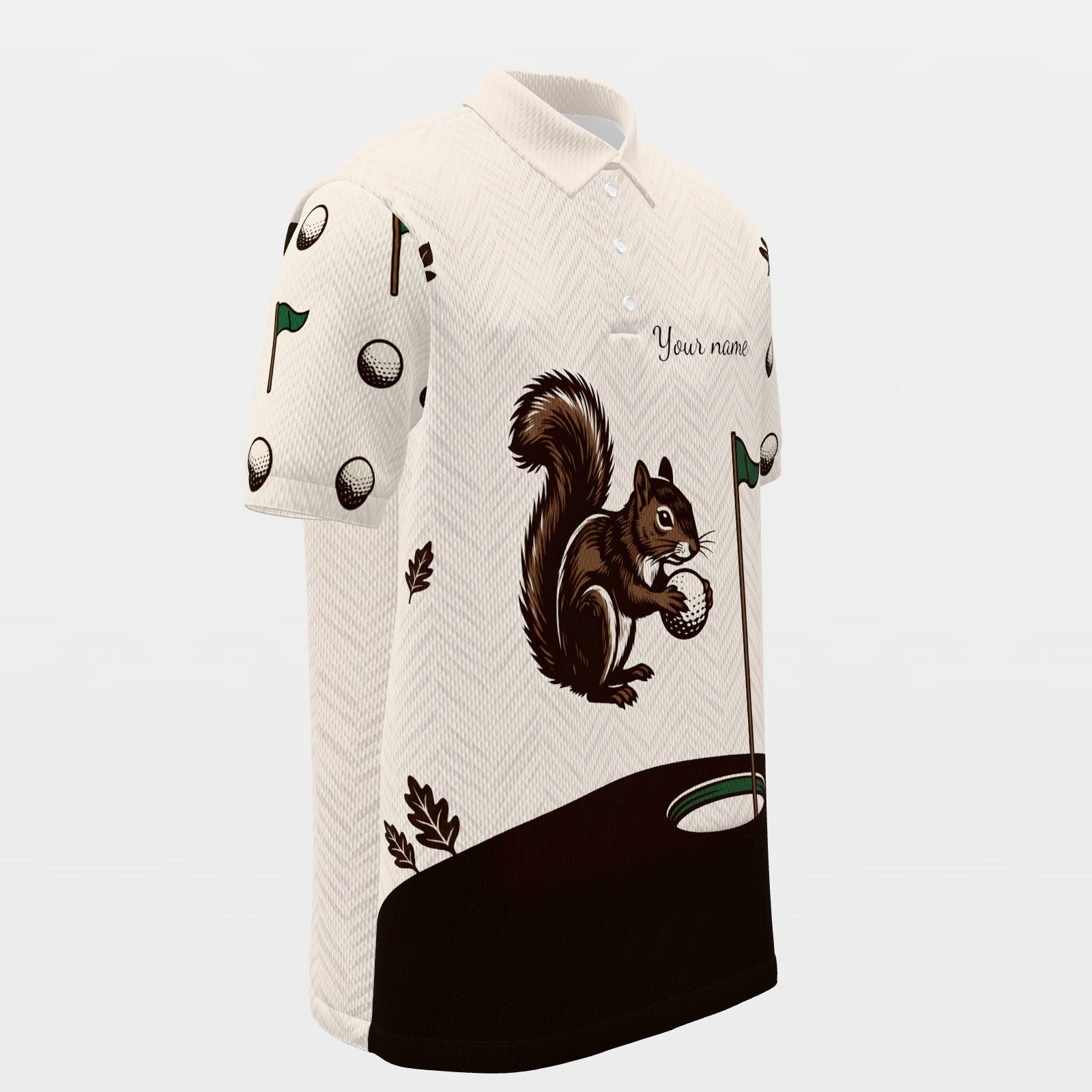 Green-Side Getaway Golf Polo Shirt – Front Right product view