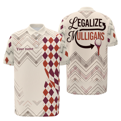 Reset the First Shot Golf Polo Shirt – Front Back product view