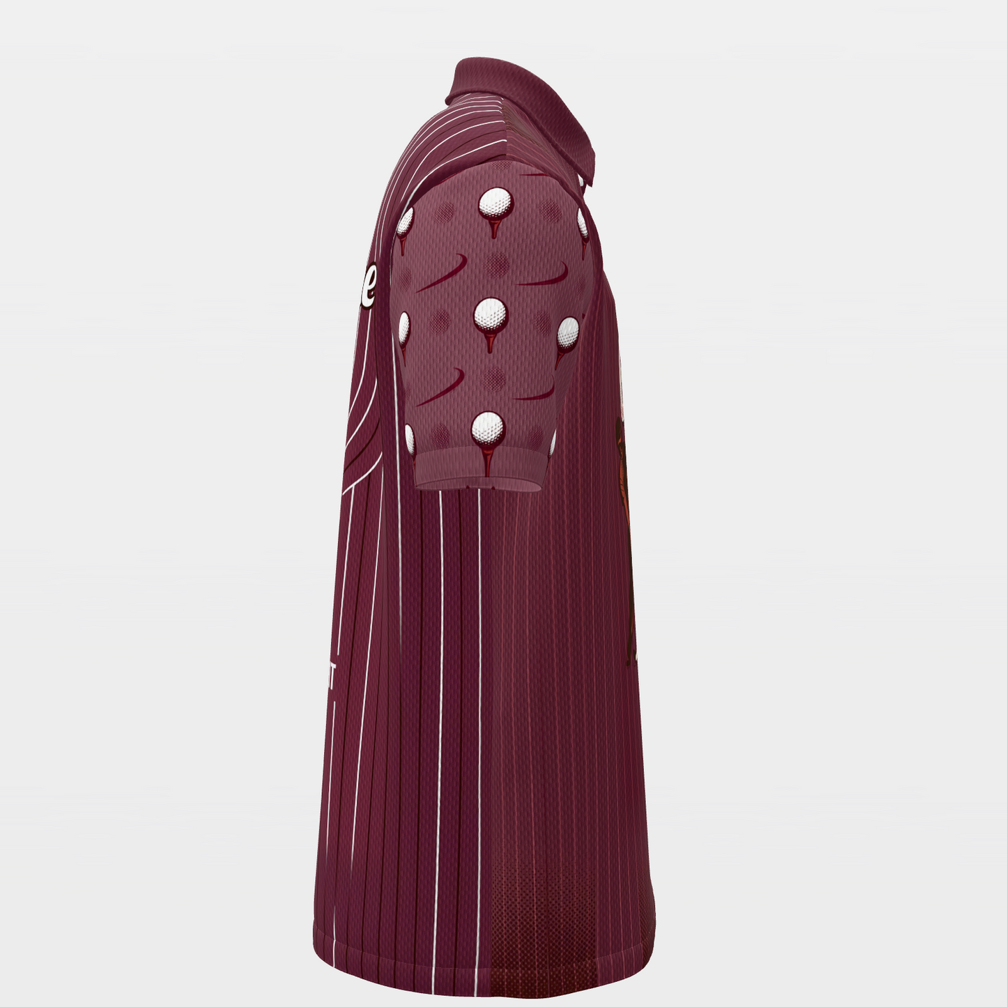 Three-Beat Shot Route Golf Polo Shirt – Right product view