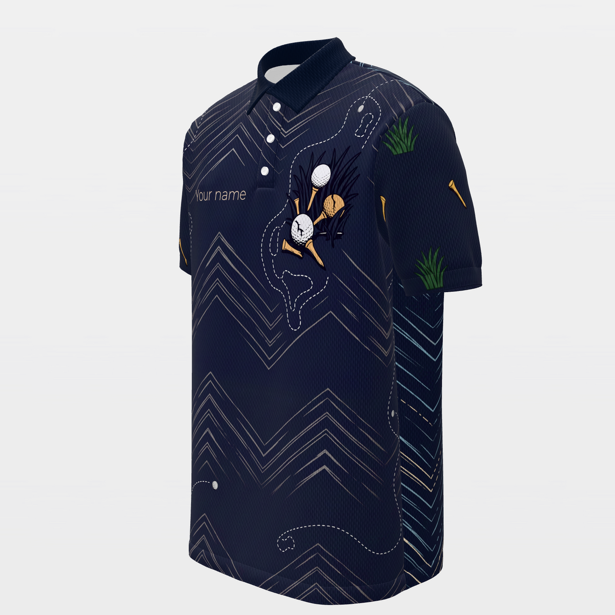 Bad-Round Reset Loop Golf Polo Shirt – Front Left product view