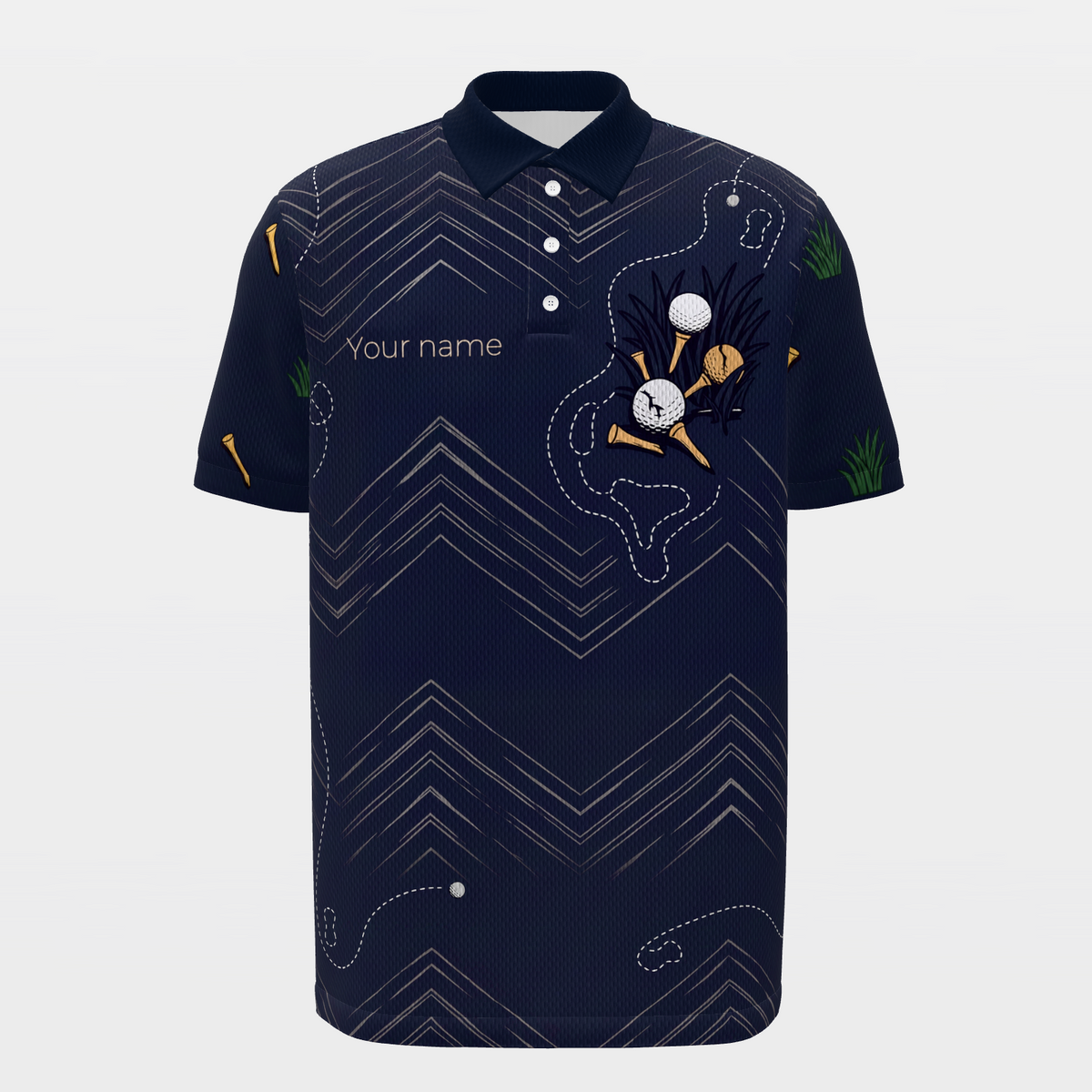 Bad-Round Reset Loop Golf Polo Shirt – Front product view