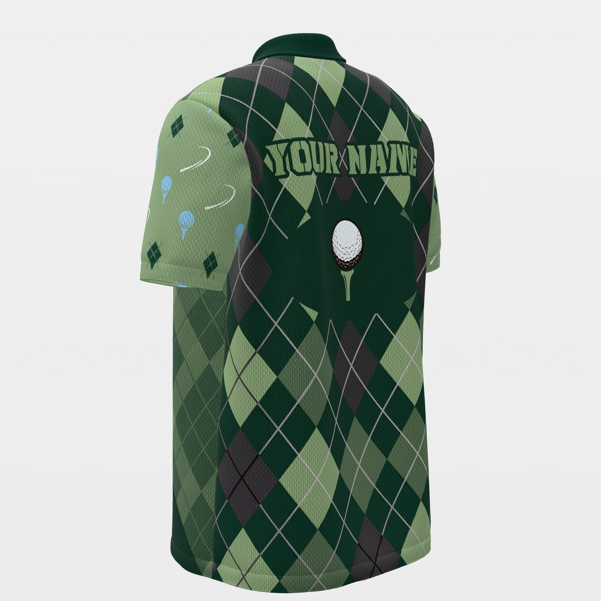 One Shot Changes Everything Golf Polo Shirt – Back Left product view