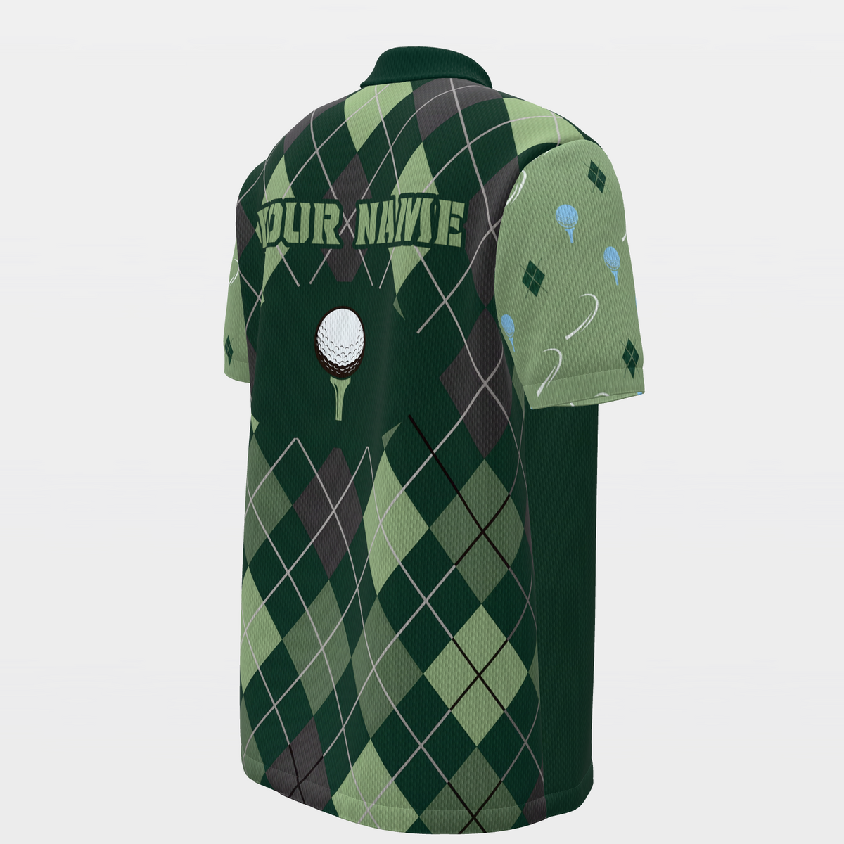 One Shot Changes Everything Golf Polo Shirt – Back Right product view