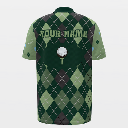 One Shot Changes Everything Golf Polo Shirt – Back product view