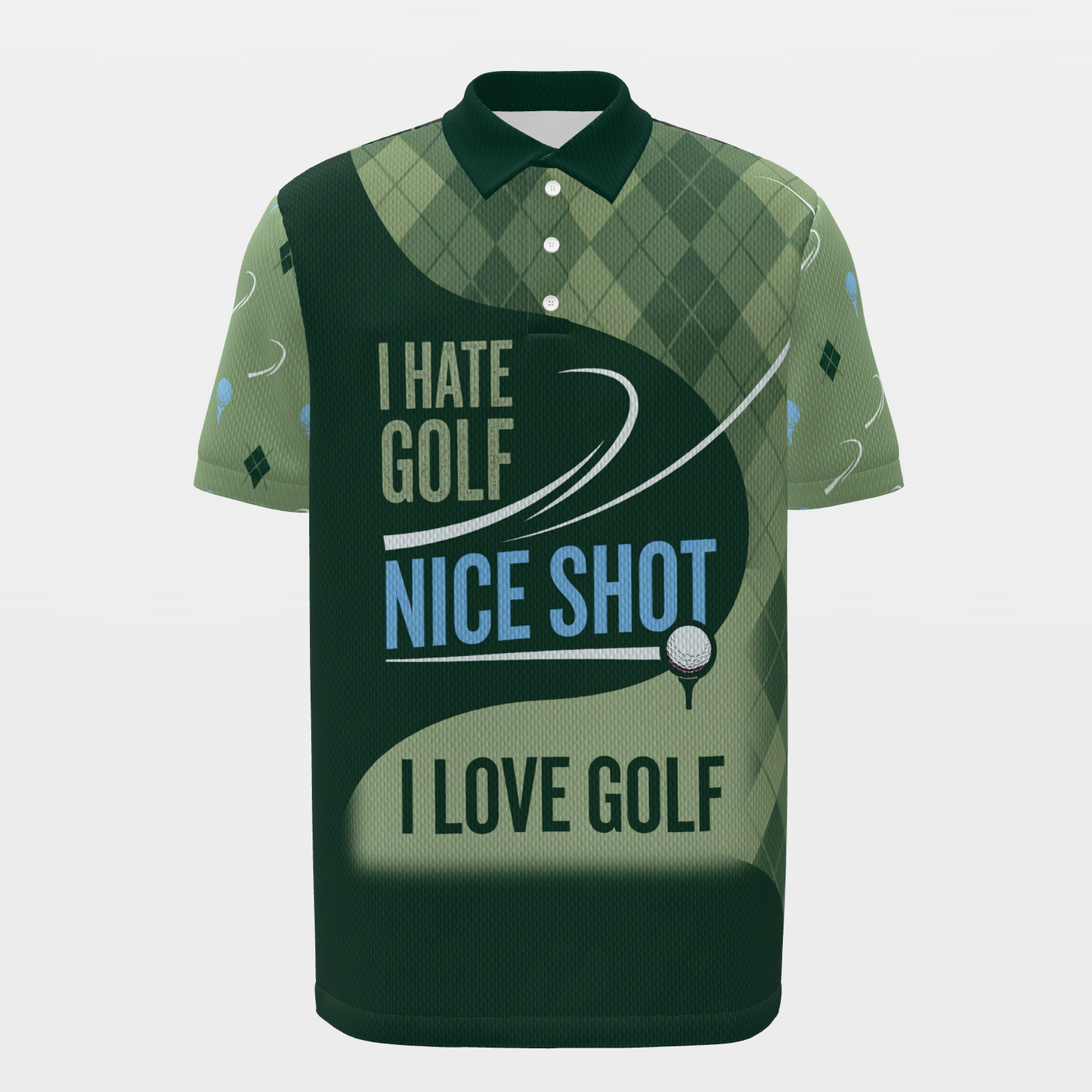 One Shot Changes Everything Golf Polo Shirt – Front product view
