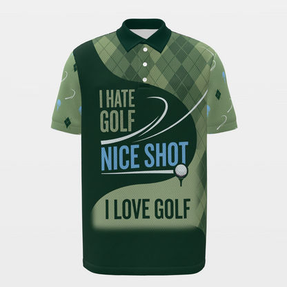 One Shot Changes Everything Golf Polo Shirt – Front product view