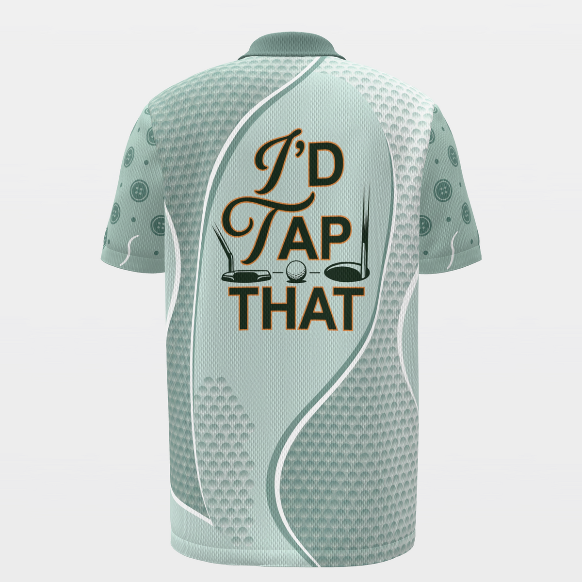 Short Line Payoff Golf Polo Shirt – Back product view