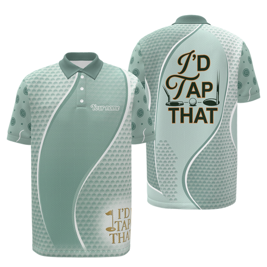 Short Line Payoff Golf Polo Shirt – Front Back product view
