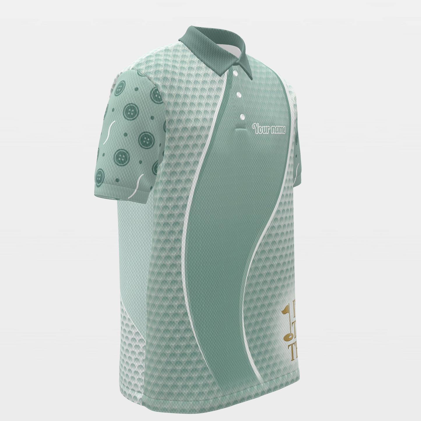 Short Line Payoff Golf Polo Shirt – Front Right product view