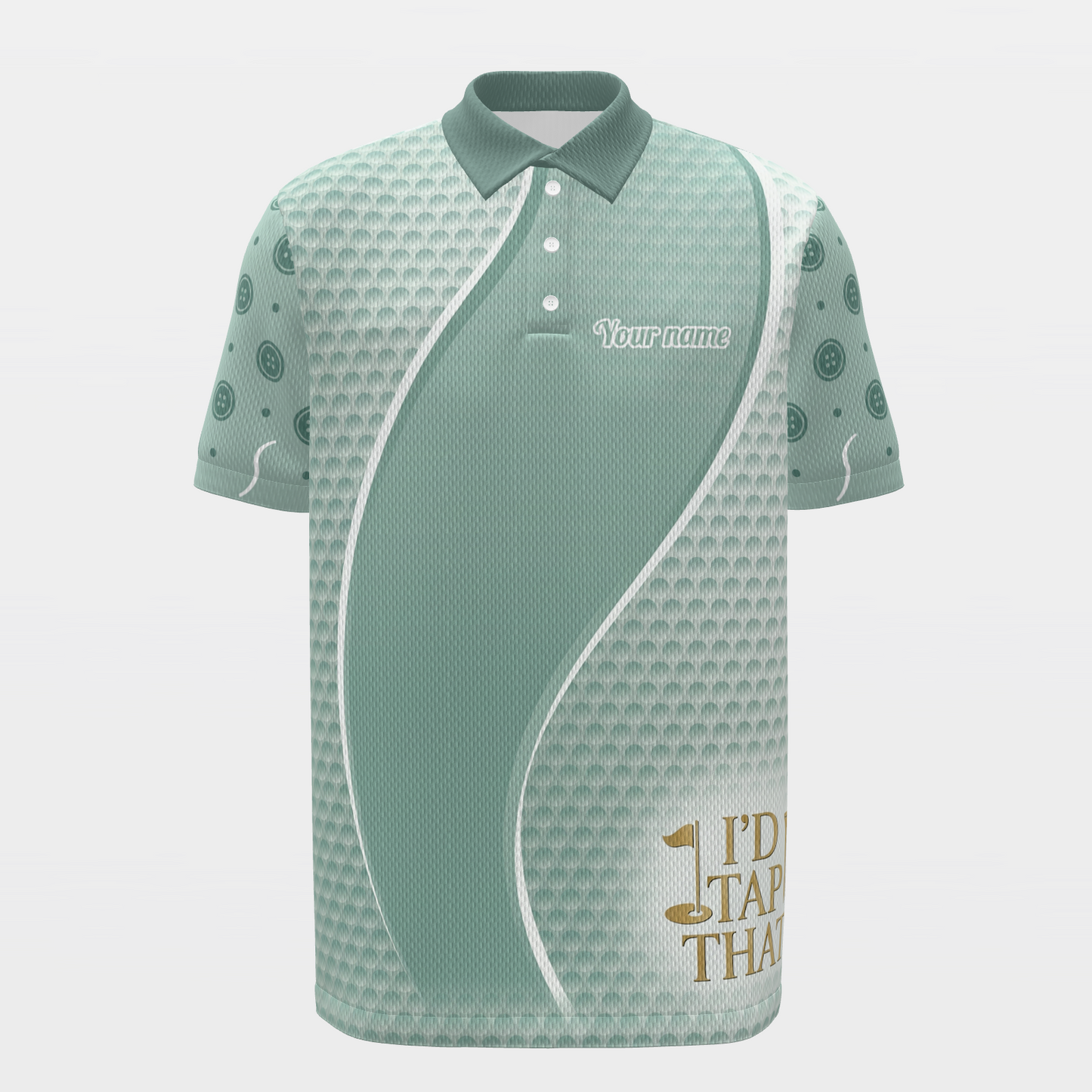 Short Line Payoff Golf Polo Shirt – Front product view