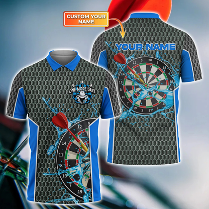 One More Personalized Darts Button Polo — Design 02