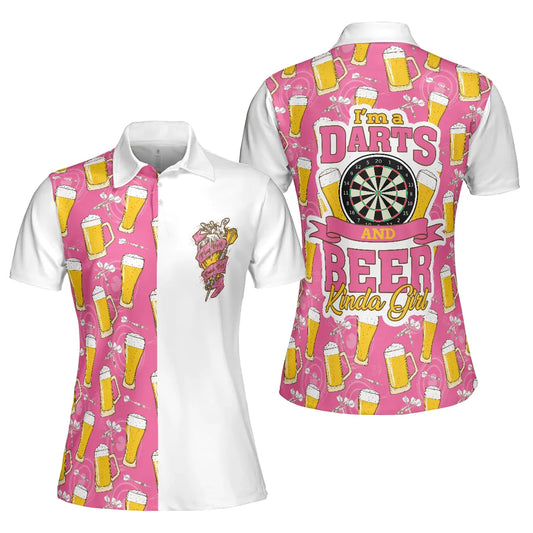 And Beer Women Personalized Darts Button Polo
