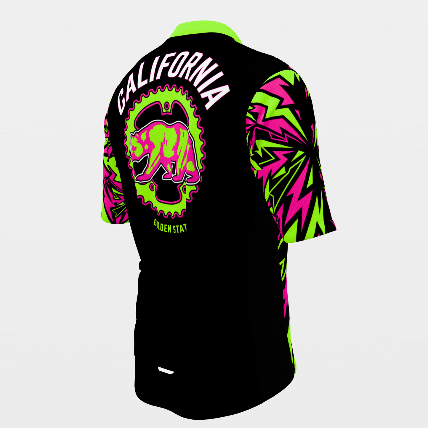 California 80s Fluoro Cycling Jersey – Back Right product view