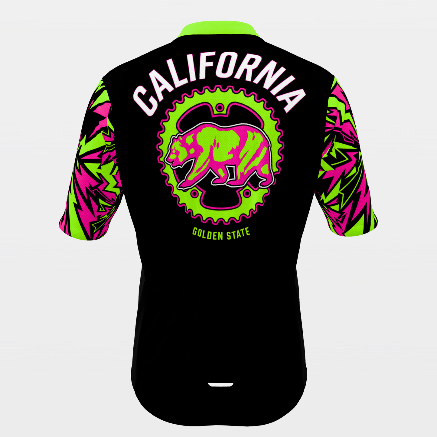 California 80s Fluoro Cycling Jersey – Back product view