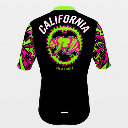 California 80s Fluoro Cycling Jersey – Back product view