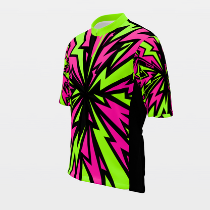California 80s Fluoro Cycling Jersey – Front Left product view