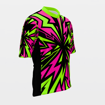 California 80s Fluoro Cycling Jersey – Front Right product view
