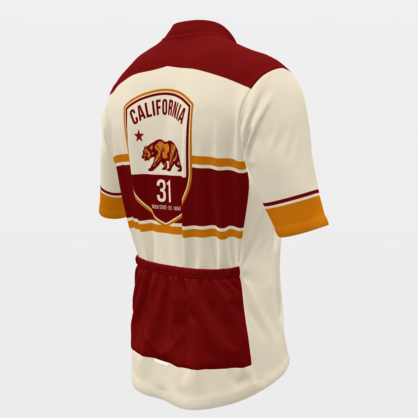 California Bear Republic Heritage Badge Cycling Jersey – Back Right view