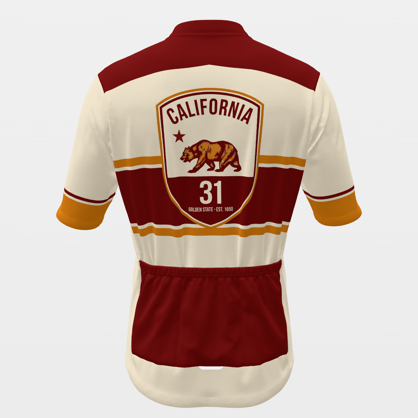California Bear Republic Heritage Badge Cycling Jersey – Back view