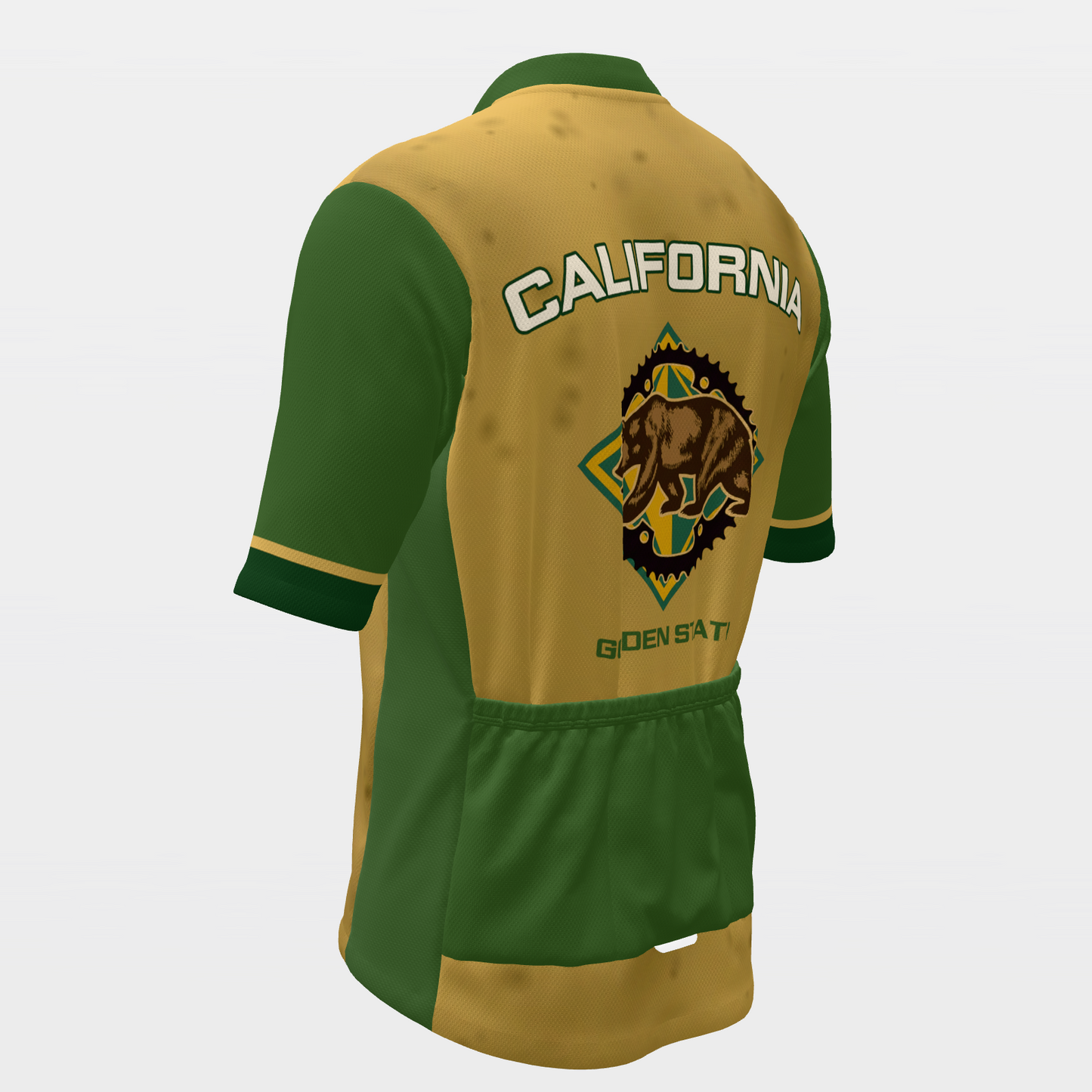 CALIFORNIA · Belgian kermesse — retro state jersey – Back Left view